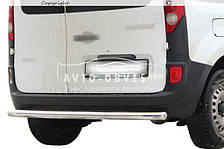 Захист заднього бампера Renault Kangoo 2008-... - тип: прямий вус, д:60*1.6мм