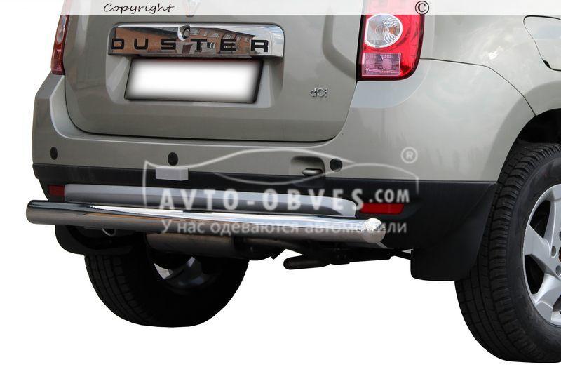 Захист заднього бампера Renault Duster - тип: прямий вус, д:60*1.6мм, фото 1