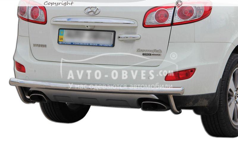 Захист заднього бампера Hyundai Santa Fe II - тип: прямий вус, д:60*1.6мм