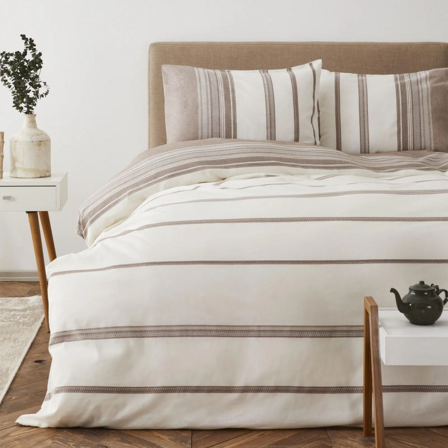 Постельное белье Karaca Home - Vetro kahve кофейный евро