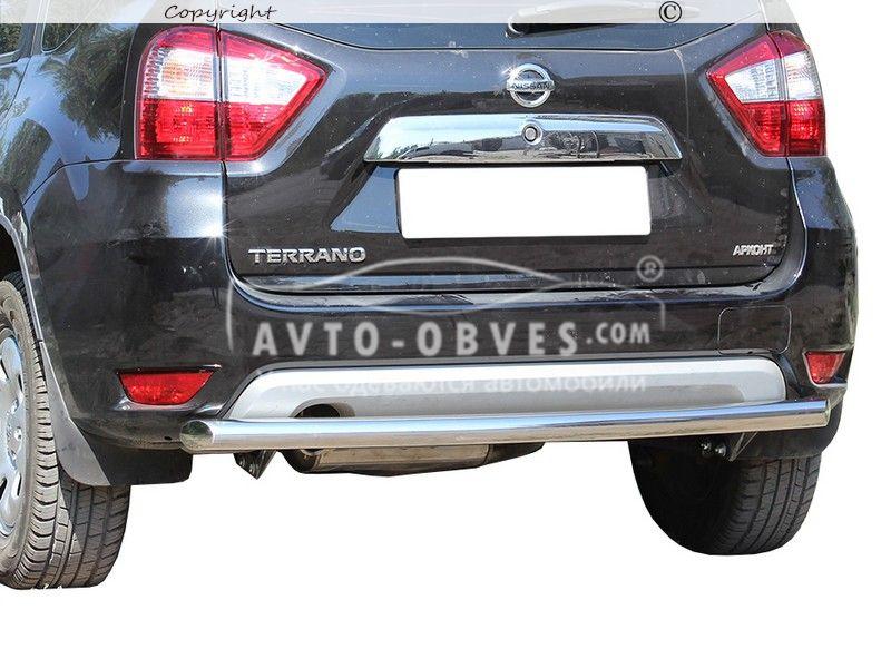 Захист заднього бампера Nissan Terrano - тип: прямий вус, д:60*1.6мм
