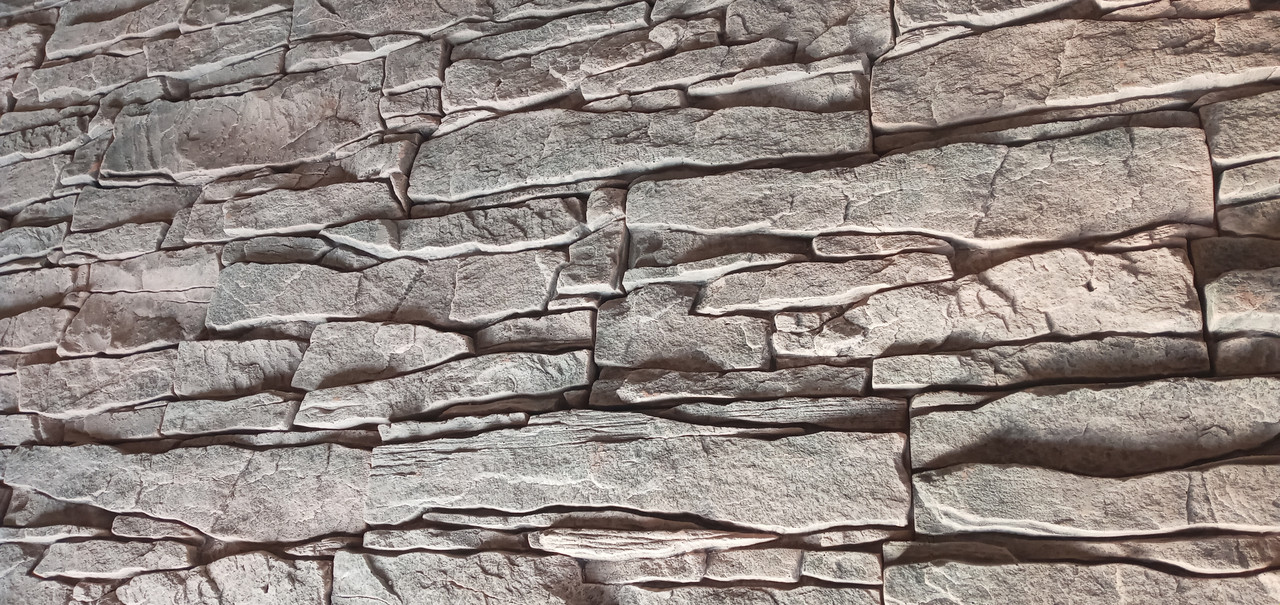 Декоративна гіпсова плитка "Альпійська скеля" 0,63 м2/уп. бежево-сіра