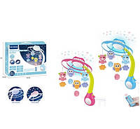 Карусель музична 9989, 4 підвіски-пташки, пульт р/к, проєкція зоряного неба, обертання на 360 градусів, мелодії, таймер