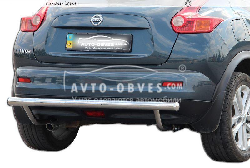 Защита заднего бампера Nissan Juke 2010-2014 - тип: прямой ус, д:60*2,0мм - фото 1 - id-p550180826