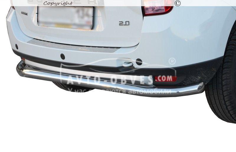 Захист заднього бампера Renault Duster - тип: окантовка бампера, д:60*1.6мм, фото 1