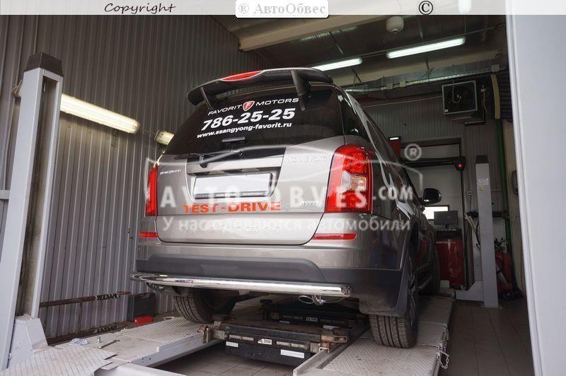 Защита заднего бампера Ssangyong Rexton 2006-2012 - тип: труба прямая - фото 4 - id-p22238095