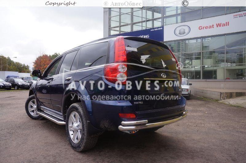 Защита заднего бампера Great Wall Hover, Haval - тип: труба с уголками - фото 3 - id-p25433977