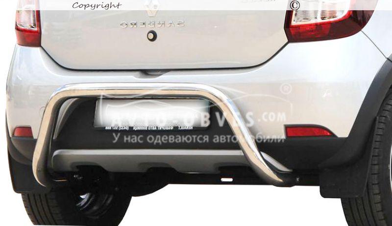 Захист заднього бампера Renault Sandero Stepway - тип: П-подібний 60мм, фото 1
