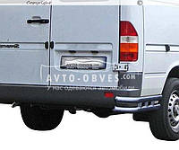 Защита заднего бампера Mercedes Sprinter 1996-2006 L1\L2\L3 - тип: двойные углы, база: короткая Ø:60х1.6мм