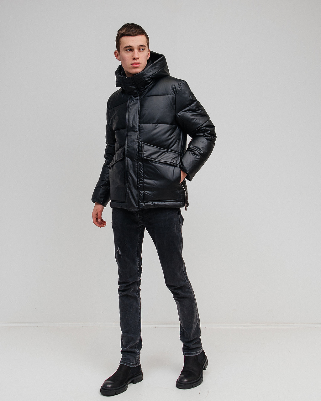 Мужская зимняя куртка, черного цвета. - фото 4 - id-p1549759155