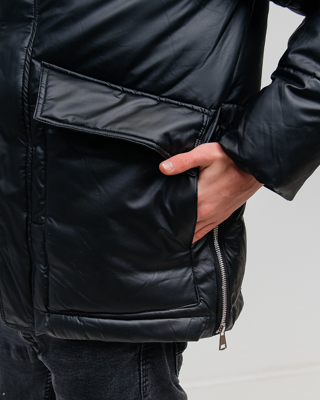 Мужская зимняя куртка, черного цвета. - фото 7 - id-p1549759155
