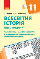 Всесвітня історія. 11 клас. КТП