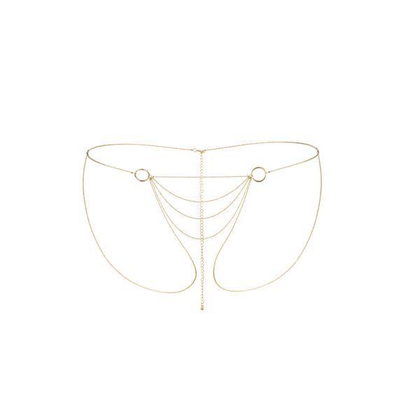Прикраса сексуальне на зону бікіні Bijoux Indiscrets Magnifique Bikini Chain-Gold Позолота Talla, фото 1