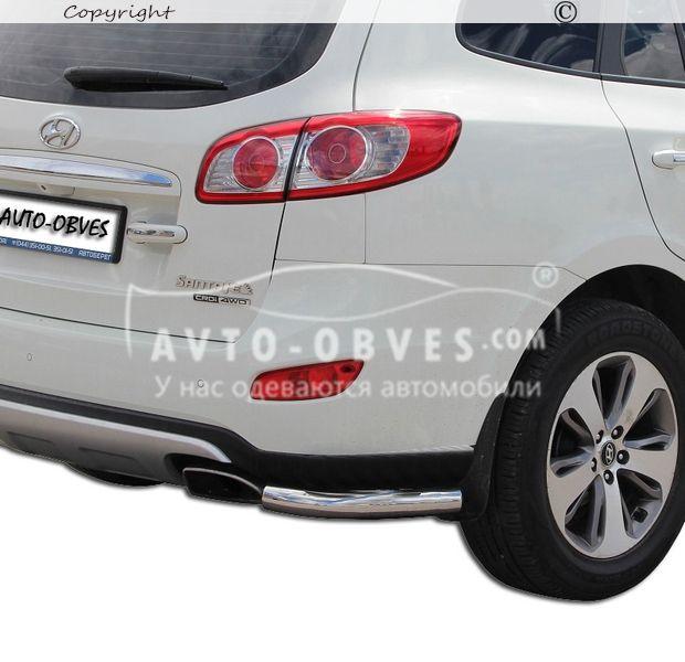 Задній захист Hyundai Santa Fe -тип: кути одинарні, Ø:60*1,6мм