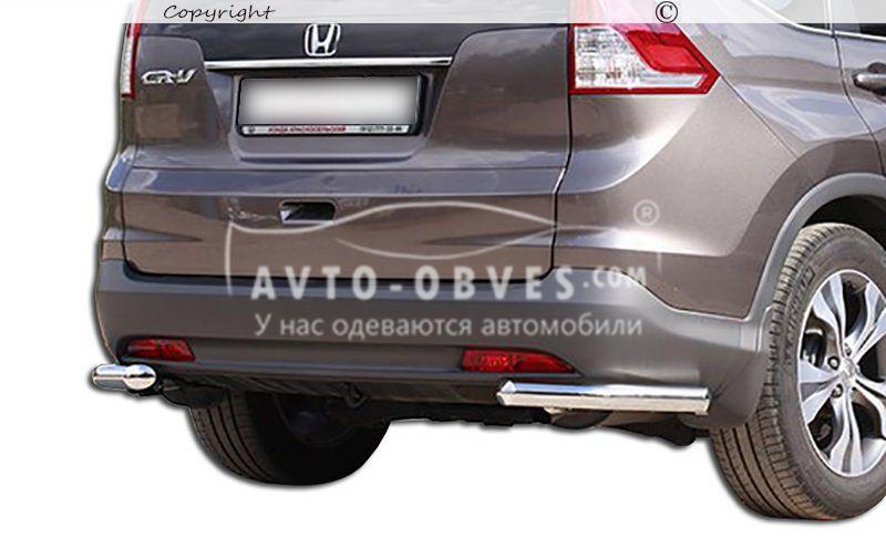 Задняя защита Honda CRV 2013-2016 -тип: углы одинарные, Ø:60*2,0мм - фото 1 - id-p550243595