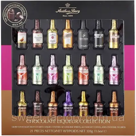 Шоколадні пляшечки Anthon Berg Chocolate Liqueur 21s 328g