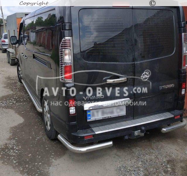 Задняя защита Opel Vivaro 2015-2019 L1\L2 -тип: углы одинарные, база: короткая Ø:60*1,6мм - фото 4 - id-p361239205