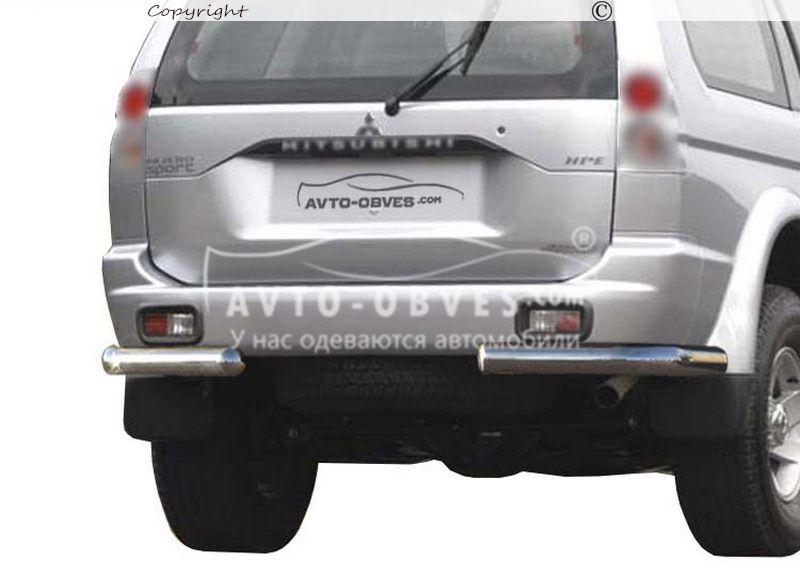 Задняя защита Mitsubishi Pajero Sport I -тип: углы одинарные, Ø:70*1,6мм - фото 1 - id-p550260578