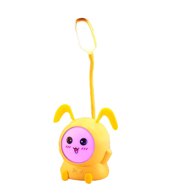 Дитяча настільна лампа світильник Райдужний зайчик Жовтий, фото 1