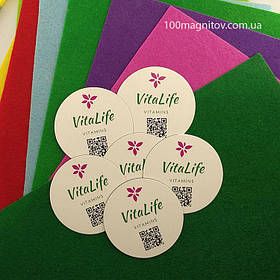 Круглий рекламний магнітик. Діаметр 68 мм 1