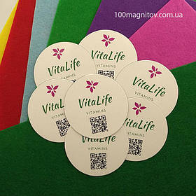 Круглий рекламний магнітик. Діаметр 68 мм 3