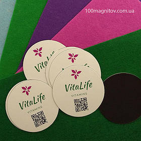 Круглий рекламний магнітик. Діаметр 68 мм 5