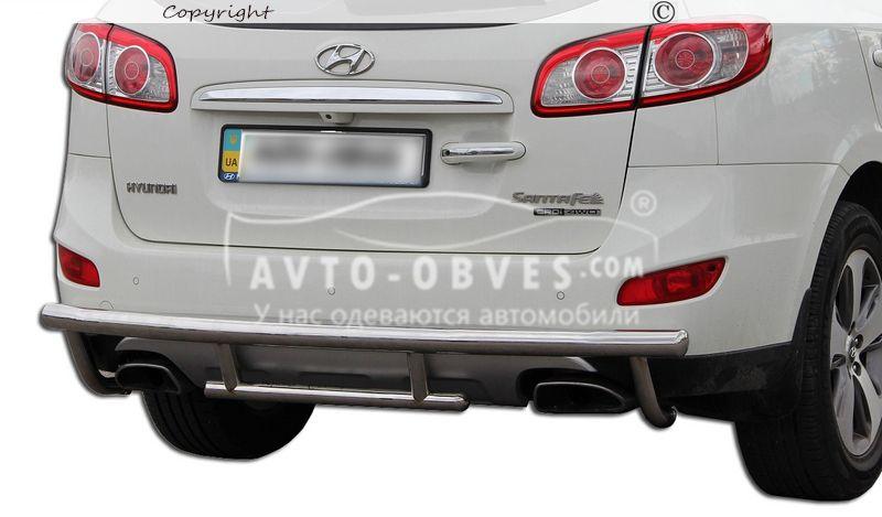 Захист заднього бампера Hyundai Santa Fe II - тип: подвійний вус
