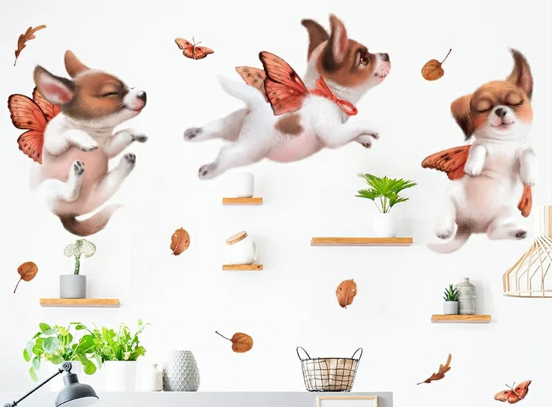 Наклейка вінілові Собачки I love dog (лист 30 х 90 см) Б27-1