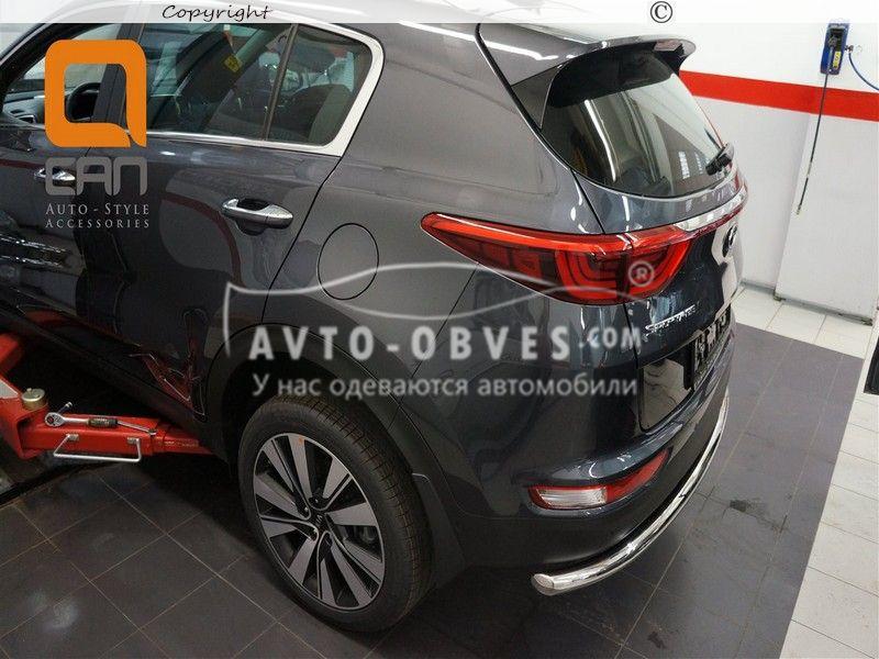 Защита заднего бампера Kia Sportage 2016-2019 - тип: одинарный ус - фото 2 - id-p647606961