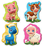 Бебі MAXI пазли картонні в пакеті "Ферма" VT1722-17, фото 2