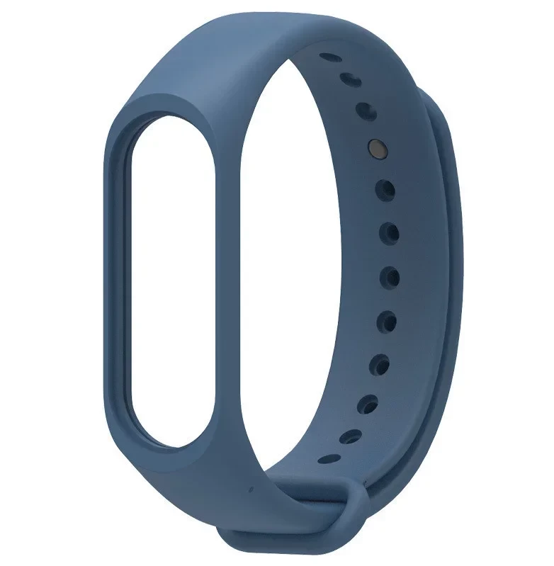 Силіконовий Браслет для Xiaomi Mi Band 3/4/5/6 Силіконовий Ремінець для Смарт-касів M3, M4, M5 M6 (синій), фото 1