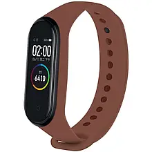 Силіконовий Браслет Xiaomi Mi band 3 4 M3 M4 Ремінець для Смарт Годин (Brown)