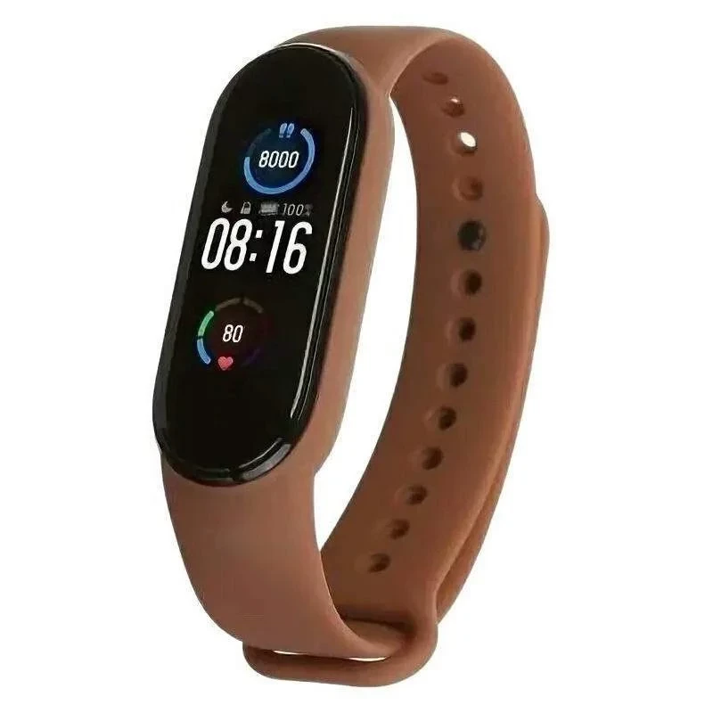 M5 M6 Змінний Ремінець для Фітнес Трекера Mi Band 5 6 (Brown), фото 1