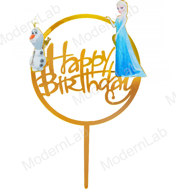 Топпер для торта "Elsa", розмір - 16х10,5 см, акрил