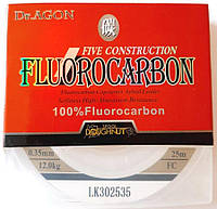 Леска из флюорокарбона для рыбалки Dr.AGON FIVE CONSTRUCTION, сечение 0,35, 25м