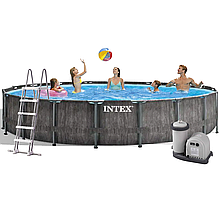 Каркасний басейн Intex 26744, 549 x 122 см (5 678 л/год, сходи, тент, підстилка)