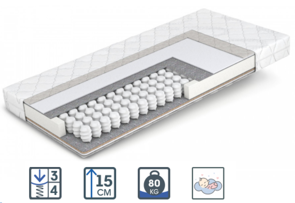 Дитячий матрац Майнкрафт/Minecraft 15см 70*140 ТМ Kids Moment (Pocket+кокос), фото 1