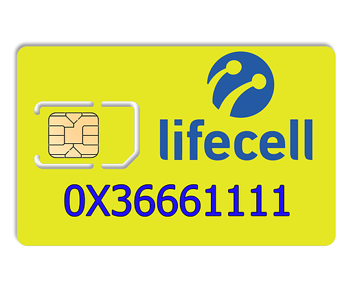 Красивий номер lifecell 0X36661111, фото 2