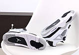 Кросівки N*ke Air Jordan 4 Retro "Білий сірий чорний" р 41-46, фото 6