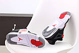 Кросівки N*ke Air Jordan 4 Retro "Чорний білий червоний" р 41, фото 6