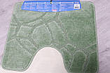 Набір килимків у ванну кімнату Vonaldi 60x100 см турецькі прямокутні гумова основа зелені, фото 2