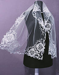 Шарф ажурный в церковь, венчальный платок, косынка церковная.