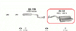 Глушник Rover 25 1.1 / 1.4 / 1.6 1999 - 2005 рр