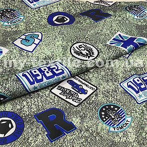 Плащівка Лаке принт нашивки на хакі