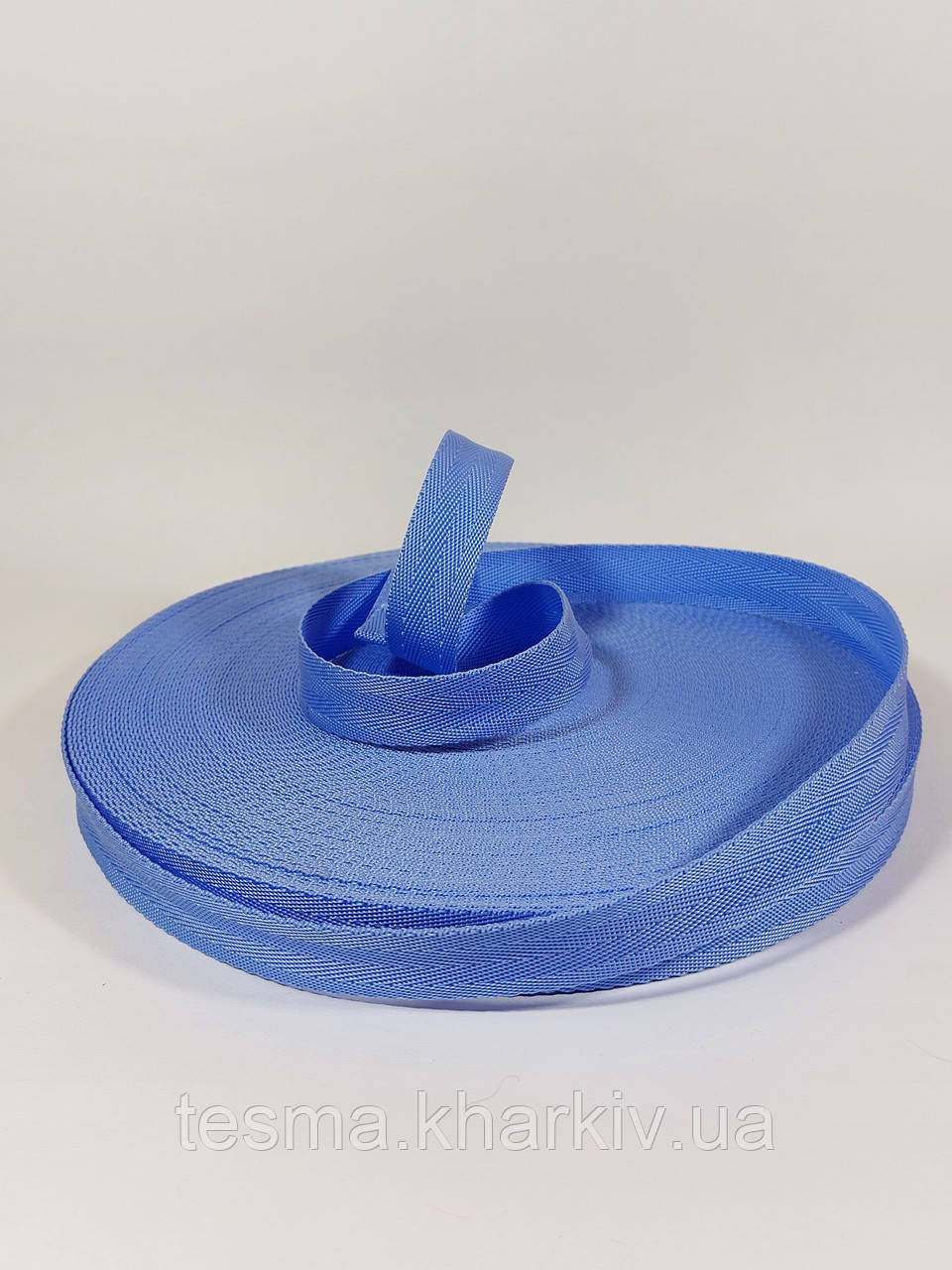 Стрічка ремінна сумочная 25 мм "ялинка" колір блакитний