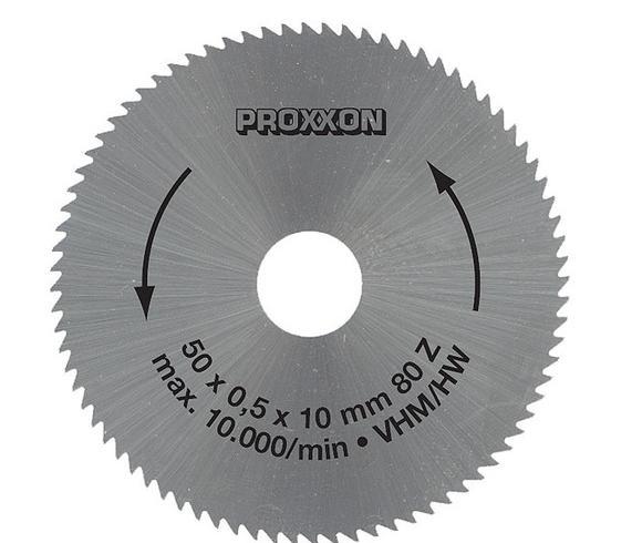 Пиляльний диск з твердого сплаву PROXXON 28011 ( 50 х 0,5 х 10 / 80 зубів )