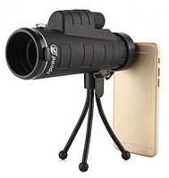 Удароміцний компактний монокуляр з триногою і кліпсою для смартфону Panda Vision PRO 40x60 Монокуляр