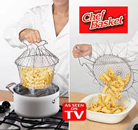Складная решетка Chef Basket (Chef Cesta), Дуршлаг корзина Chef Basket для приготовления пищи и