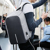Рюкзак Bobby Антивор черный или серый с USB портом и