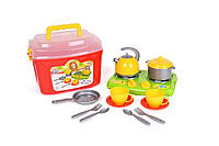KM5934 Детская игрушка Кухонный набор 14 предметов с чемодане тм ТехноК